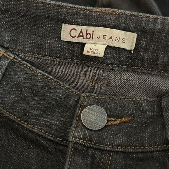 Cabi Jeans Womens 2 Black Bree Straight Leg 202 Faded Grunge Casual - Picture 8 of 11